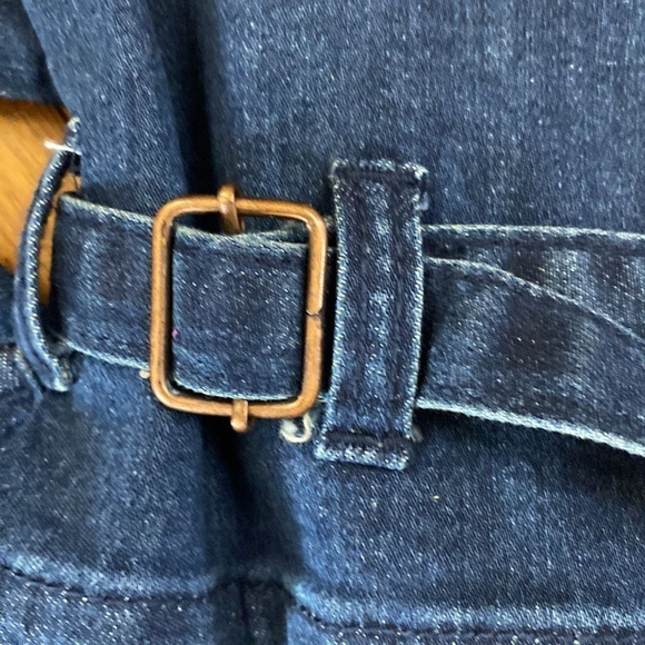 Ashro denim embroidered jacket size 14 button jean jacket or blazer - Picture 7 of 8